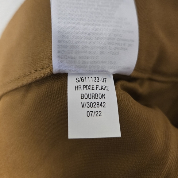 Old Navy High Rise Pixie Flare Pants Bourbon 22 - Picture 7 of 10